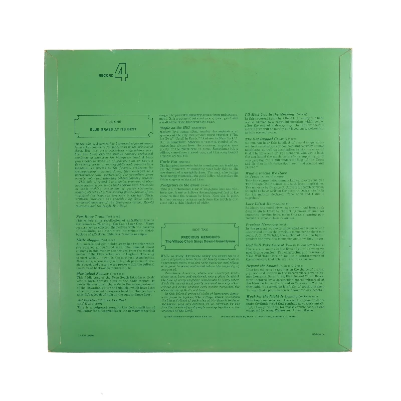 Country Music Popular Hits record 4 Vinylplade