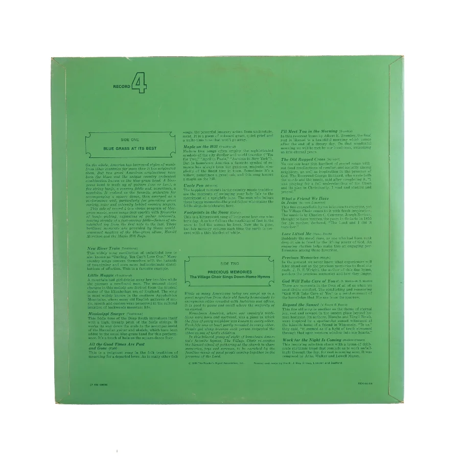 Country Music Popular Hits record 4 Vinylplade