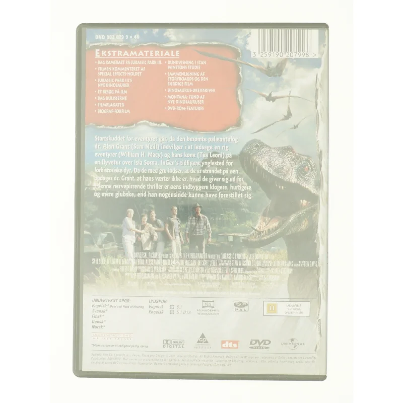 Jurassic park fra DVD