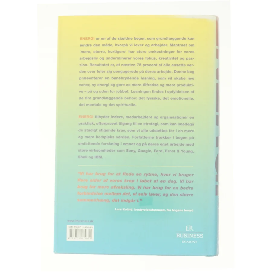 Energi af Tony Schwartz fra Bog