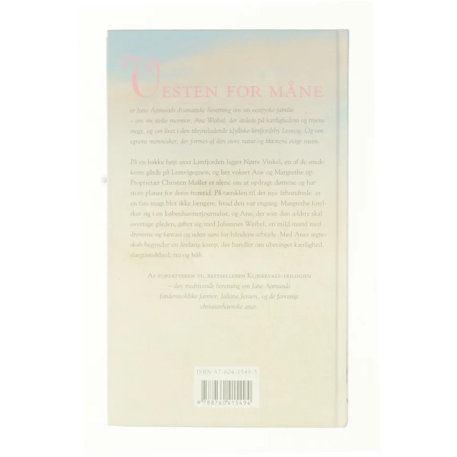 Vesten for måne af Jane Aamund (Bog)