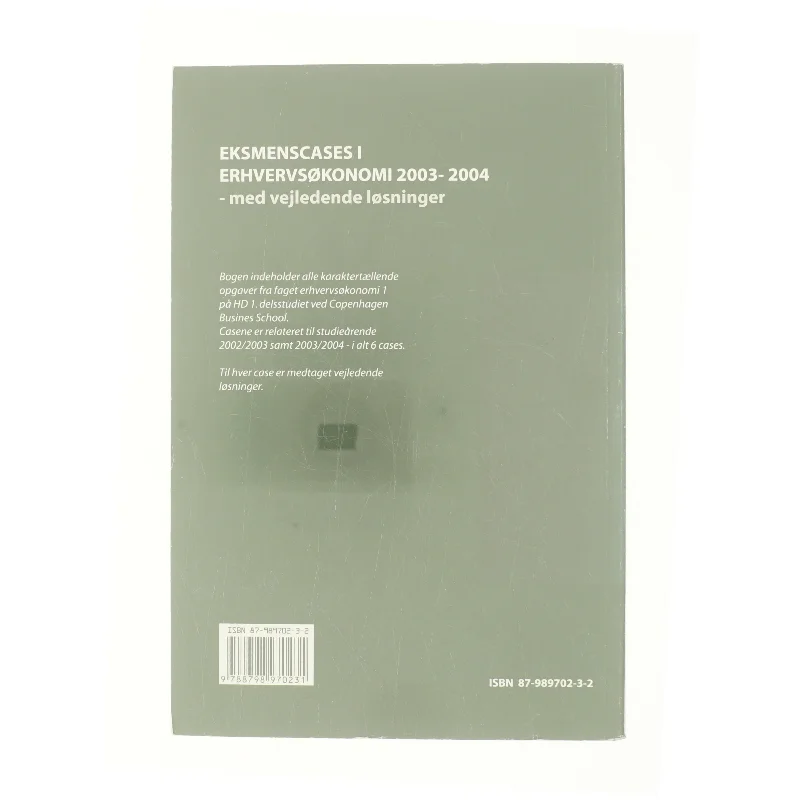 Eksamenscases i erhvervsøkonomi 2003-2004 (Bog)