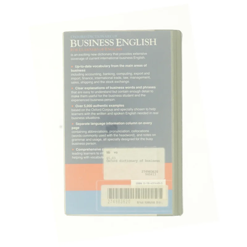 Oxford dictionary of Business English, forlearners of English