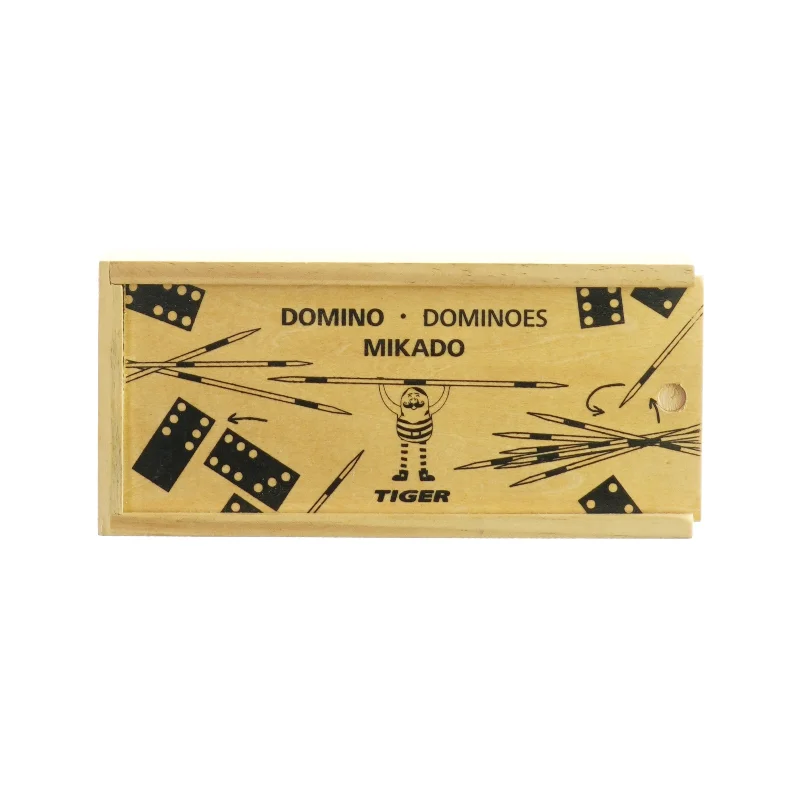 Domino + Mikado spil fra Tiger (str. 21 x 10 x 3 cm)