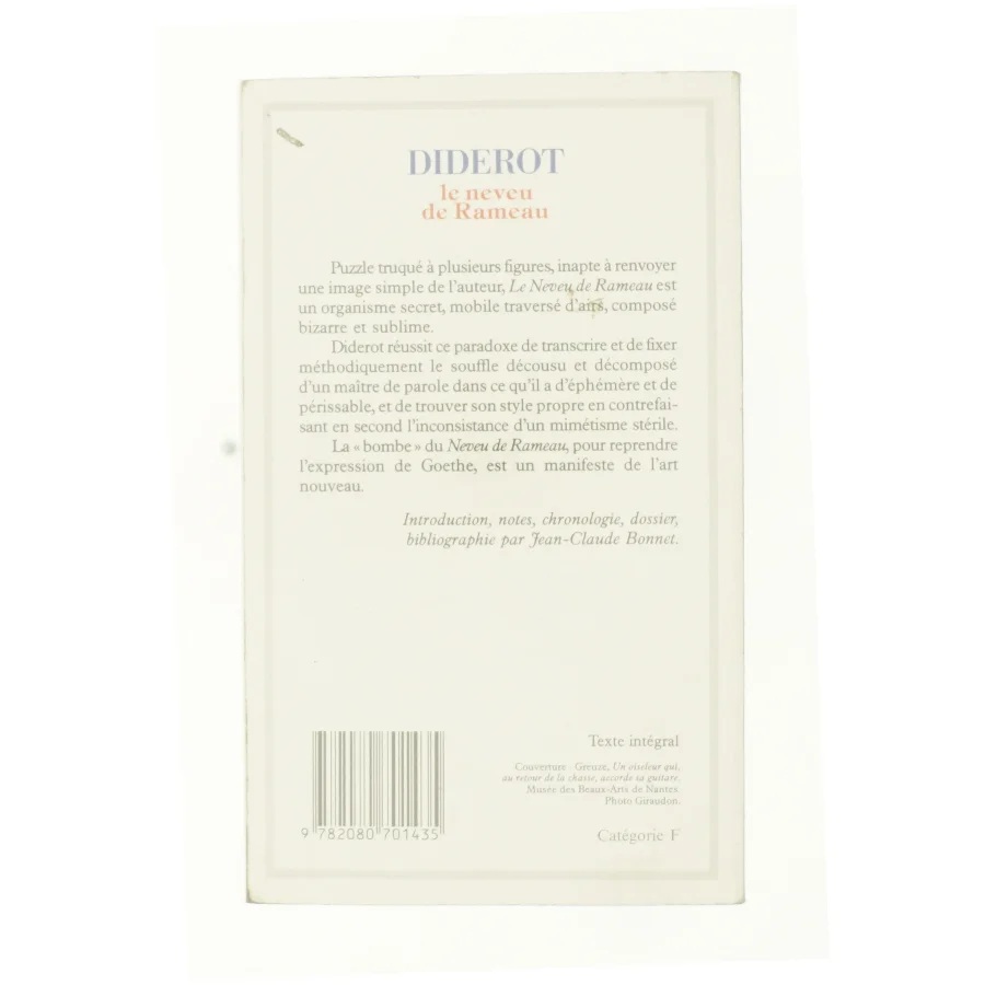 Neveu De Rameau af Denis Diderot (Bog)