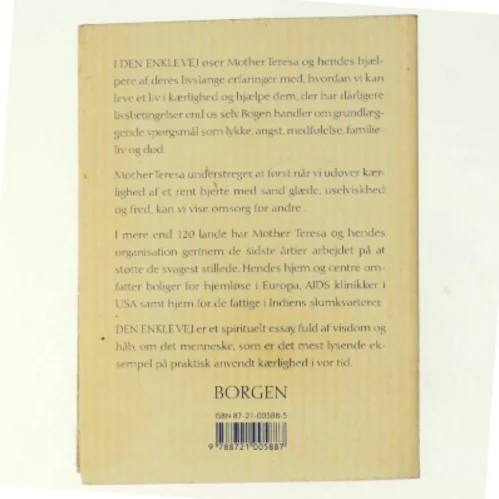 Mother Teresa den enkle vej af Mother Teresa, Lucinda Vardey (Bog)