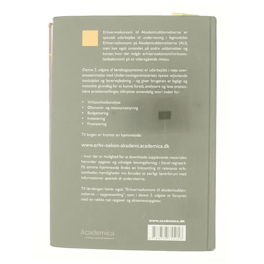 Erhvervsøkonomi til akademiuddannelserne (Bog)