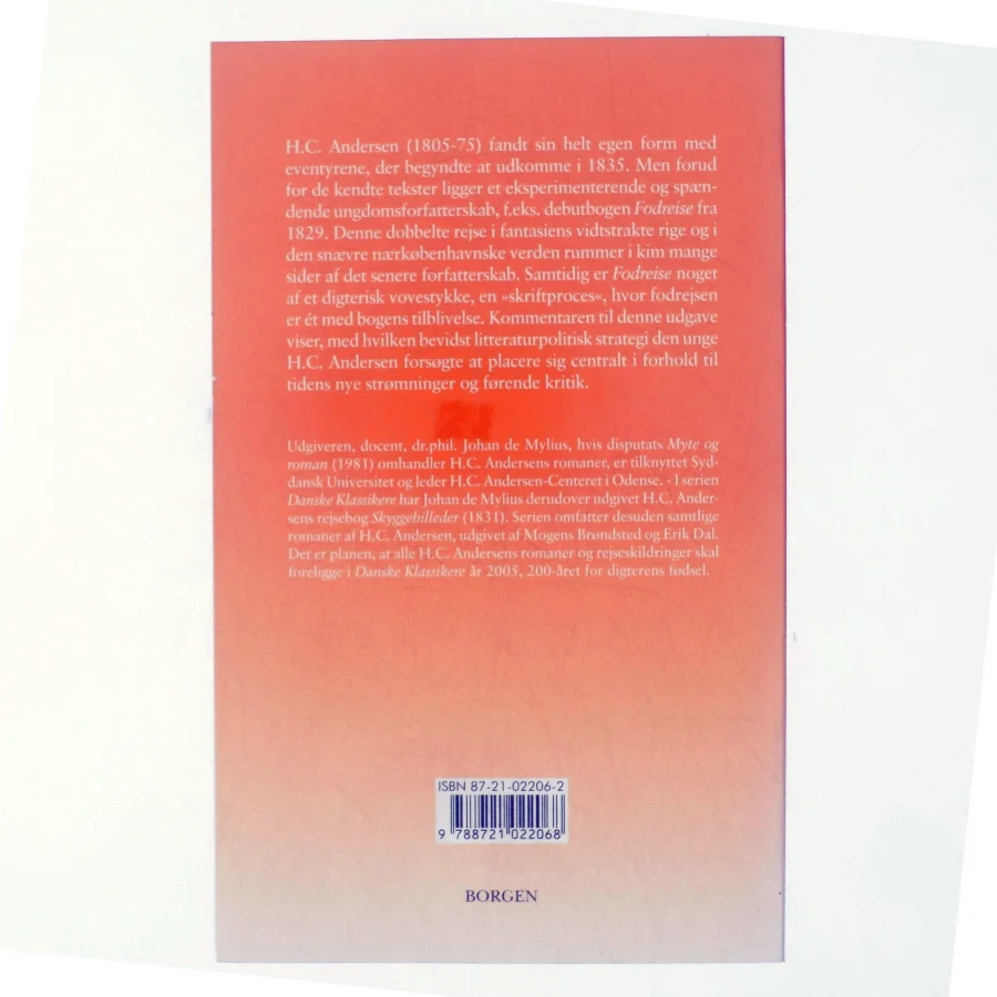 Fodreise fra Holmens Canal til Østpynten af Amager i Aarene 1828 og 1829 af Hans Christian Andersen (Bog)