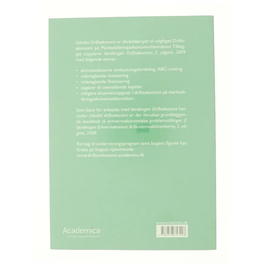 Udvidet driftsøkonomi af Lone Hansen (f. 1959-07-26), Jens Ocksen Jensen, Søren Holm-Rasmussen (Bog)