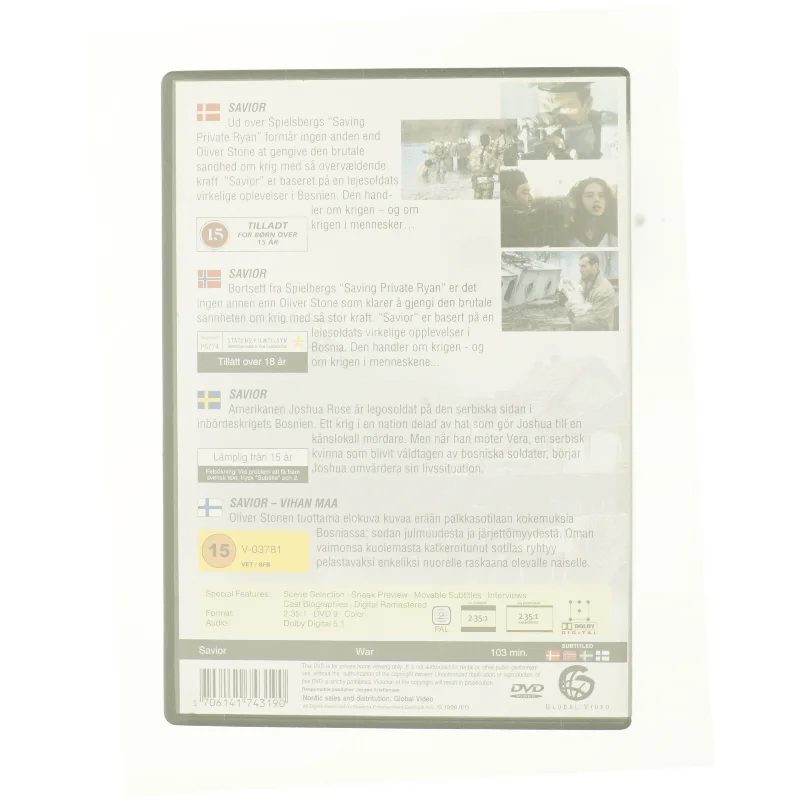 Savior fra DVD