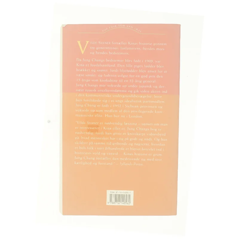 Vilde Svaner: Tre Dotre Af Kina af Jung Chang (Bog)