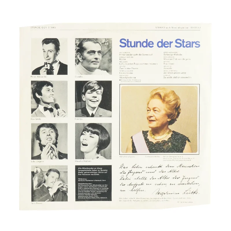 Stunde der stars Vinylplade