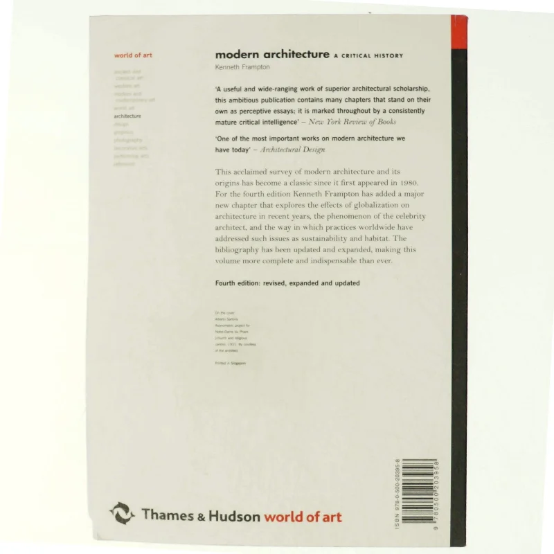 Modern architecture : a critical history af Kenneth Frampton (Bog)