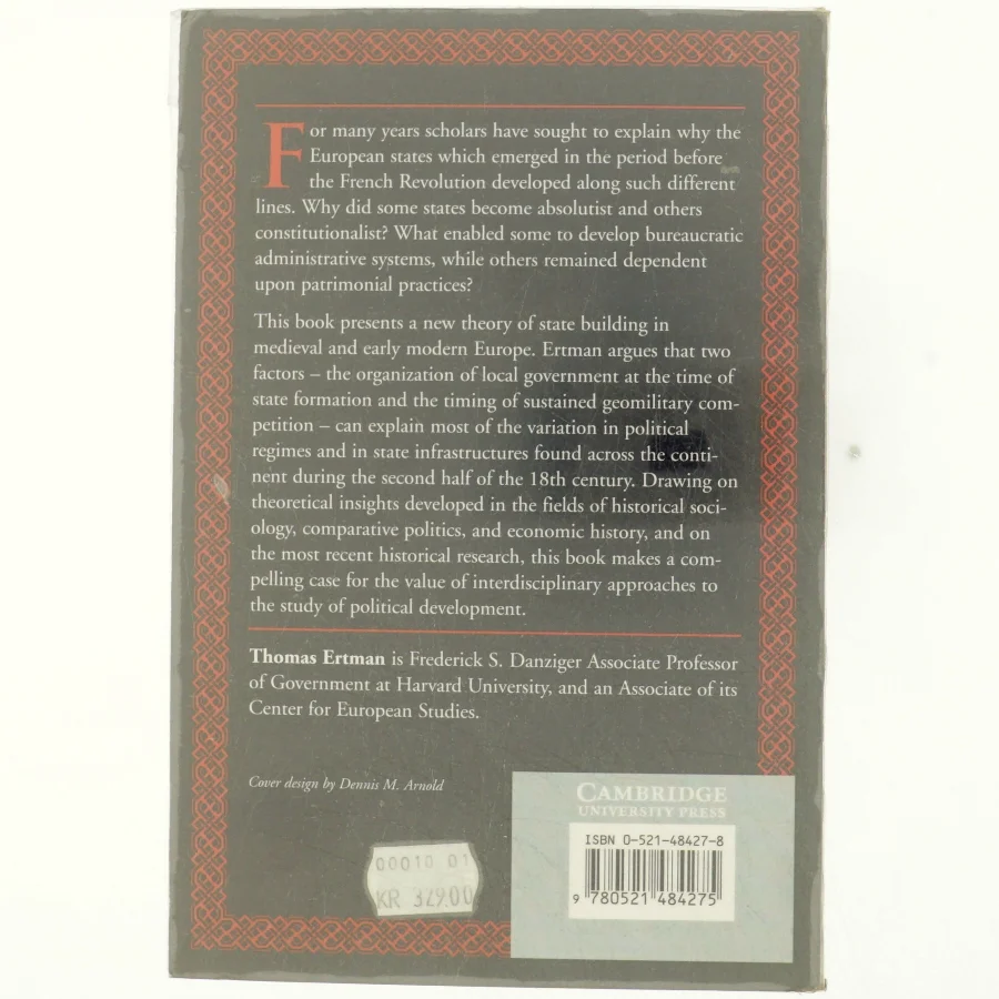 Birth of the leviathan : building states and regimes in medieval and early modern Europe af Thomas Ertman (Bog)
