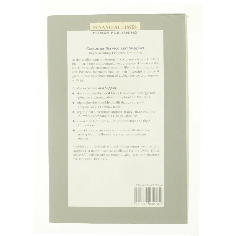 Customer Service and Support: Implementing Effective Strategies (Financial Times Series) af Colin G. Armistead (Bog)