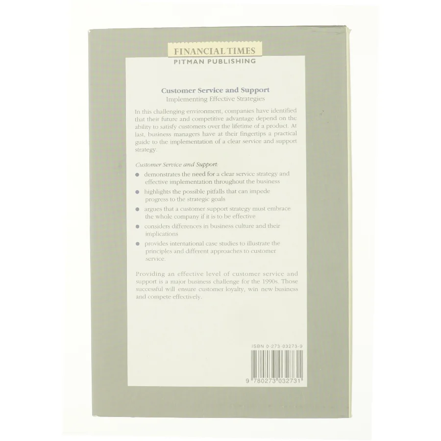 Customer Service and Support: Implementing Effective Strategies (Financial Times Series) af Colin G. Armistead (Bog)