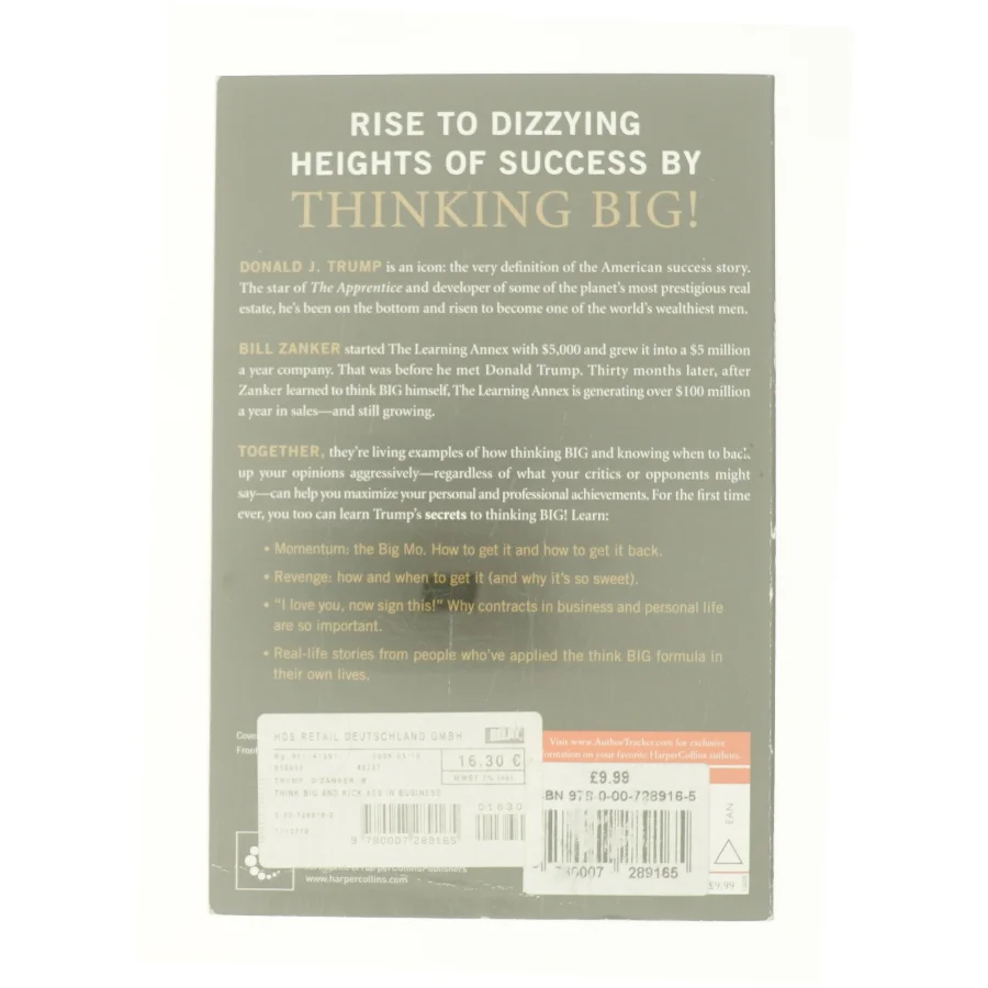 Think Big: Make It Happen in Business and Life (Bog)