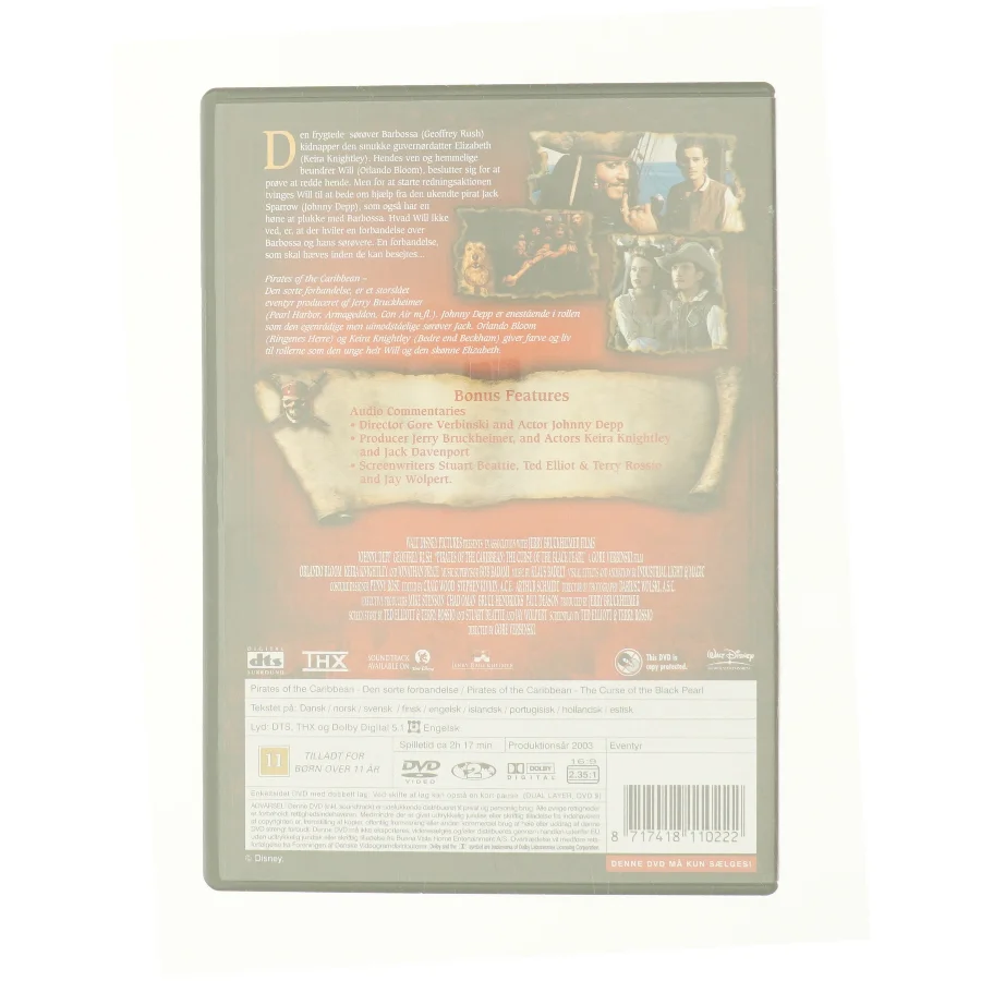 Pirates of the Caribbean 1 fra DVD