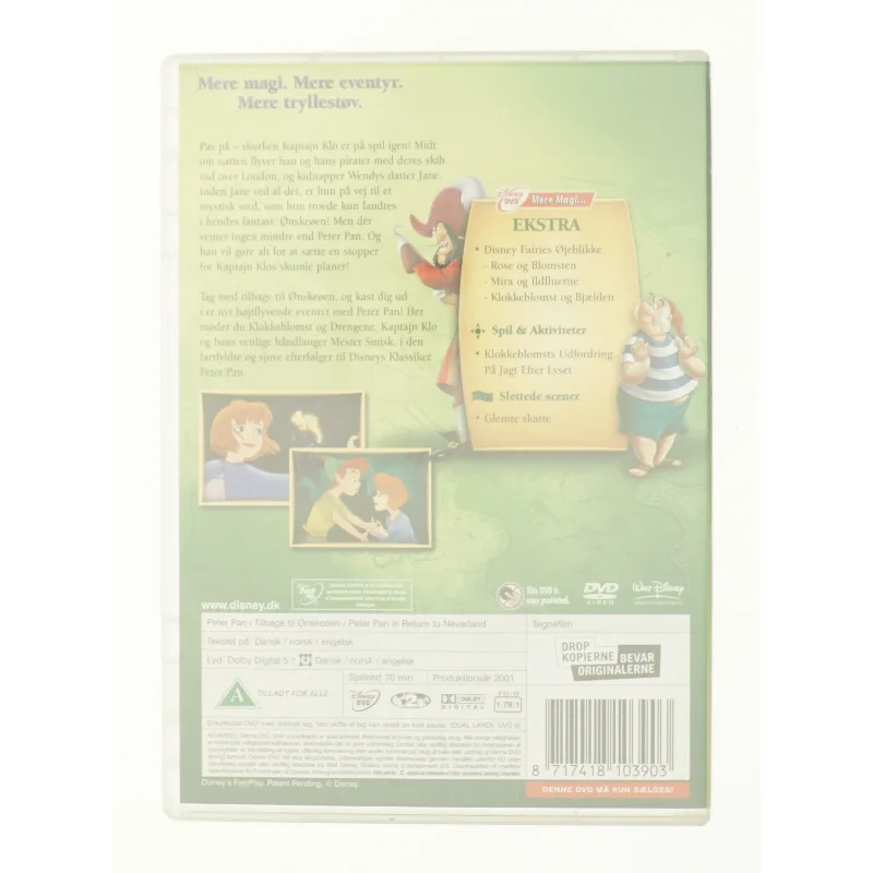Peter Pan - Tilbage til Ønskeøen (2002) [DVD] fra DVD