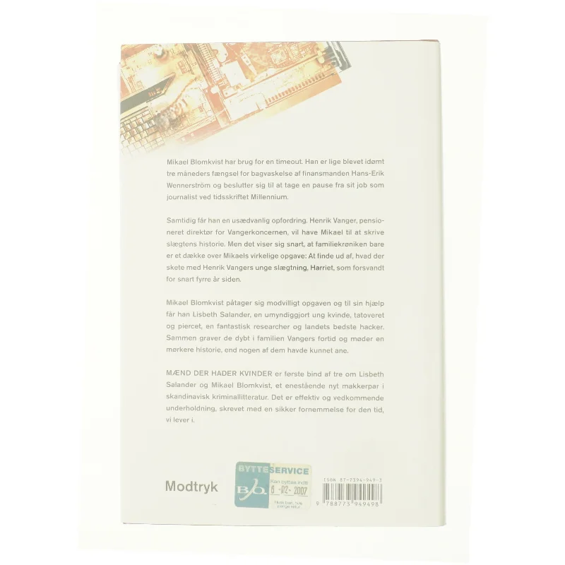 Maend Der Hader Kvinder af Stieg Larsson (Bog)