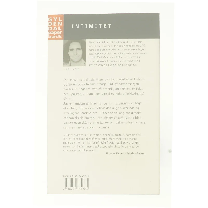 Intimitet af Hanif Kureishi (Bog)