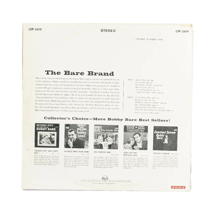 The best of Bobby Bare vinylplade
