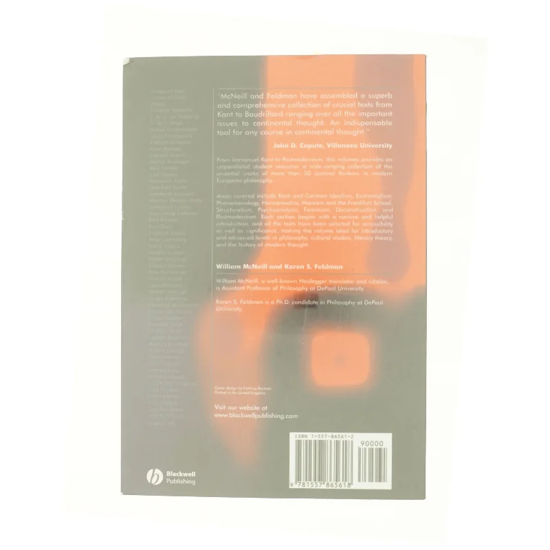 Continental Philosophy : an Anthology (Bog)