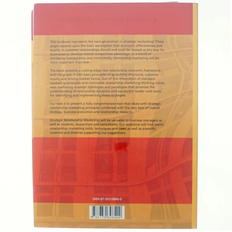 Strategic relationship marketing (Bog)