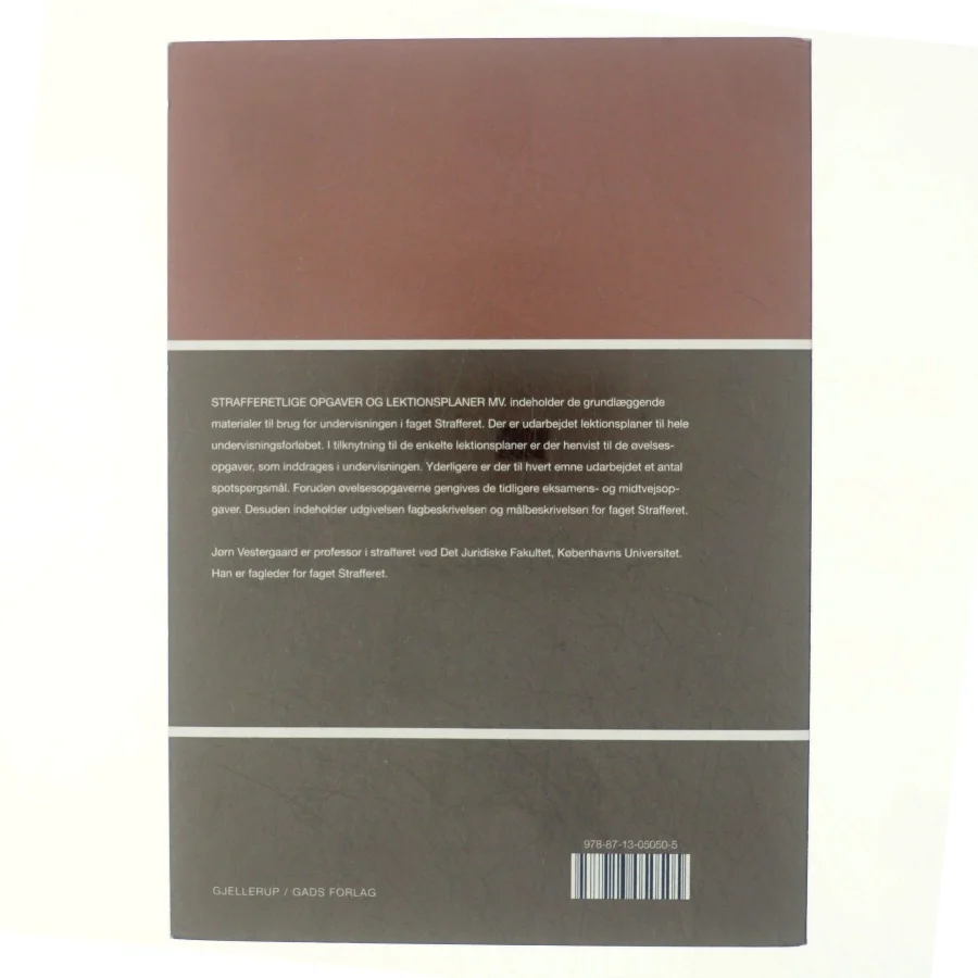 Strafferetlige opgaver og lektionsplaner mv. af Jørn Vestergaard (Bog)