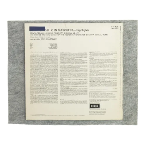 Verdi Un Ballo in Maschera Vinylplade