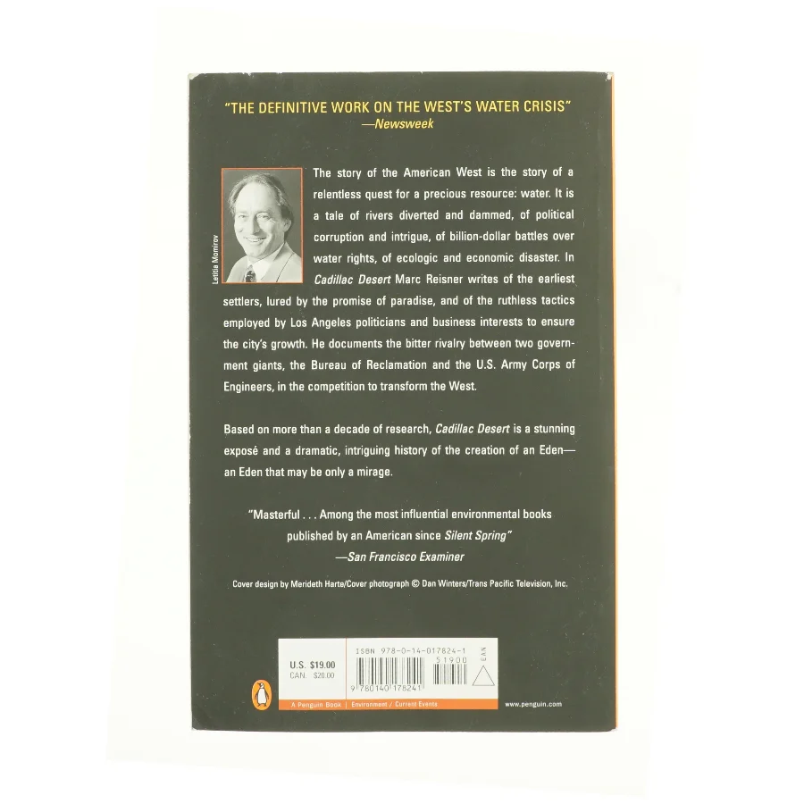 Cadillac desert : the American West and its disappearing water af Marc Reisner (Bog)
