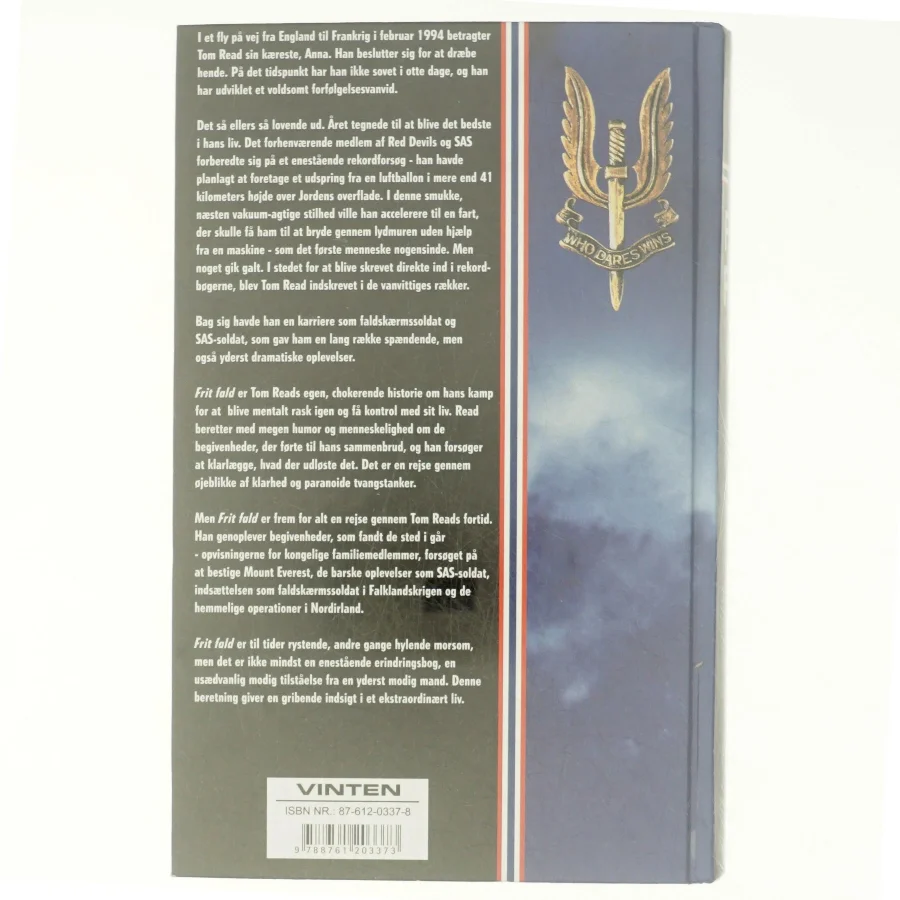 Frit fald af Tom Read (Bog)