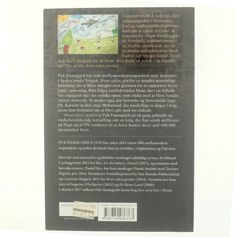 Hvor solen græder - en fortælling fra Syrien af Puk Damsgård Andersen (Bog)