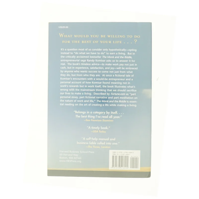 The Monk and the Riddle af Randy Komisar (Bog)