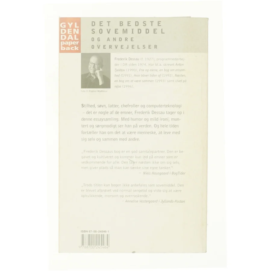 Det bedste sovemiddel - og andre overvejelser af Frederik Dessau (Bog)