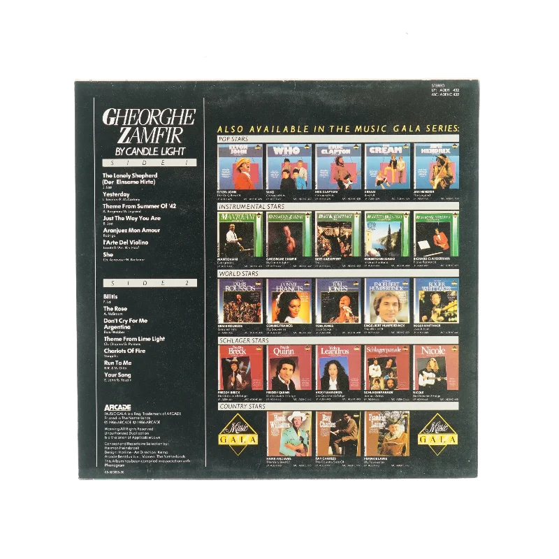 Gheorghe Zamfir By Candelight Vinylplade