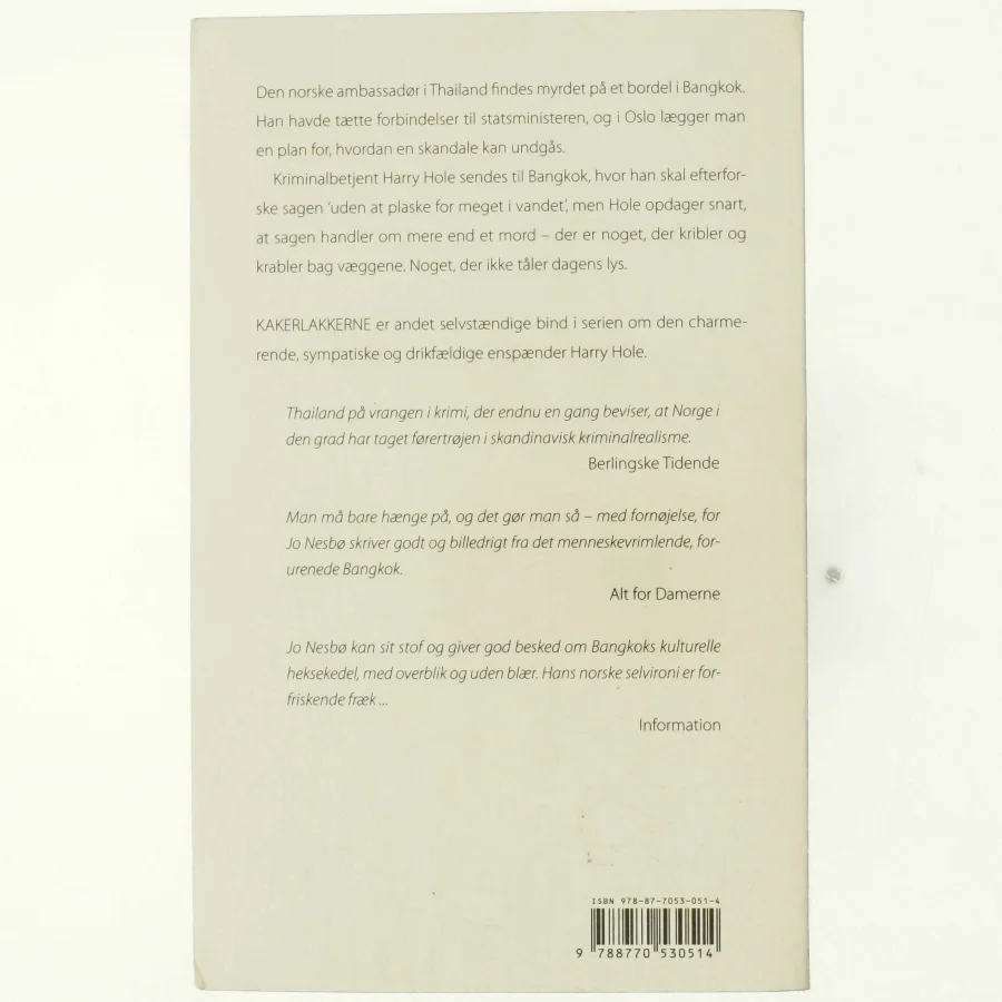 Kakerlakkerne af Jo Nesbø (Bog)