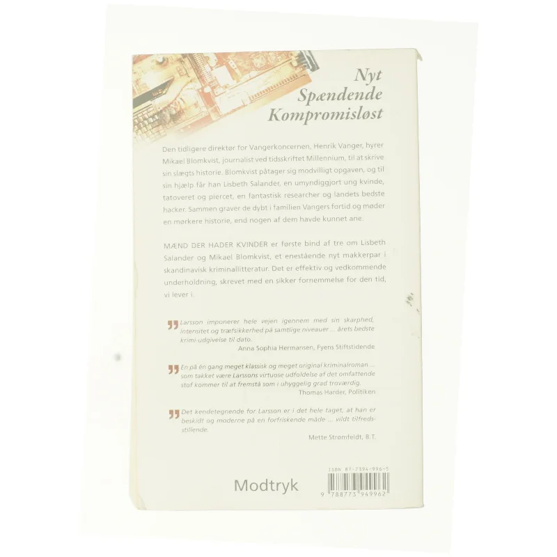 Mænd der hader kvinder af Stieg Larsson (Bog)