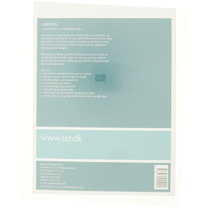 Amning af Sundhedsstyrelsen (Bog)