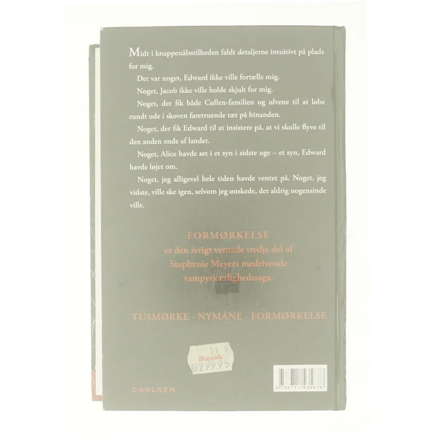 Formørkelse af Stephenie Meyer (Bog)