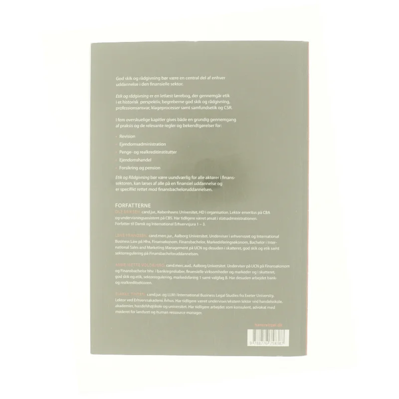 Etik og rådgivning af Ole Eriksen (f. 1945) (Bog)