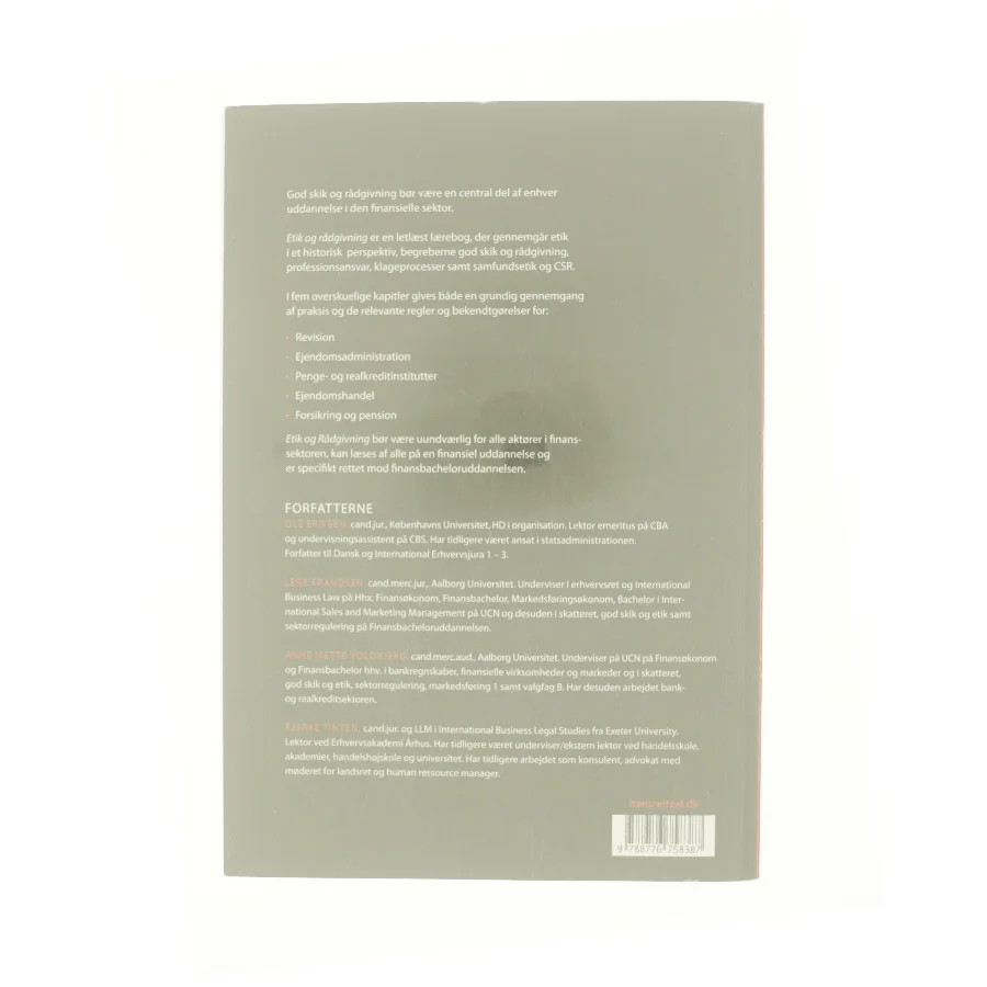Etik og rådgivning af Ole Eriksen (f. 1945) (Bog)