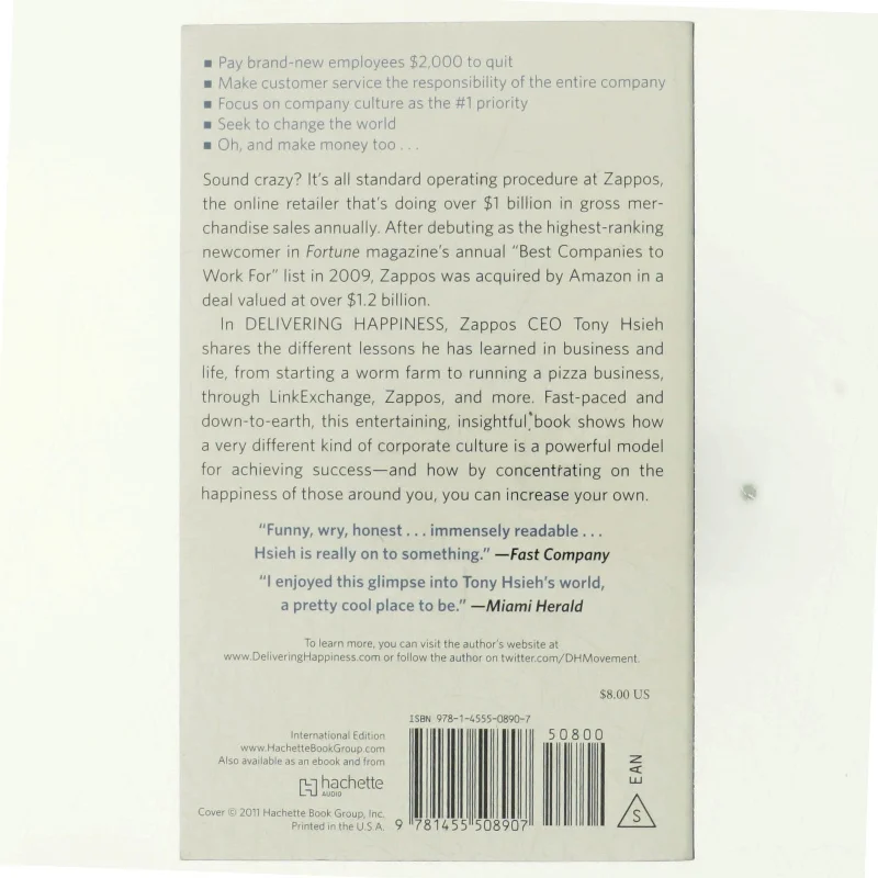 Delivering Happiness af Tony Hsieh (Bog)