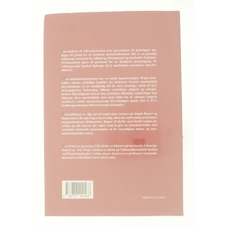 Introduktion til mikroøkonomisk teori af Kurt Pedersen (f. 1942) (Bog)