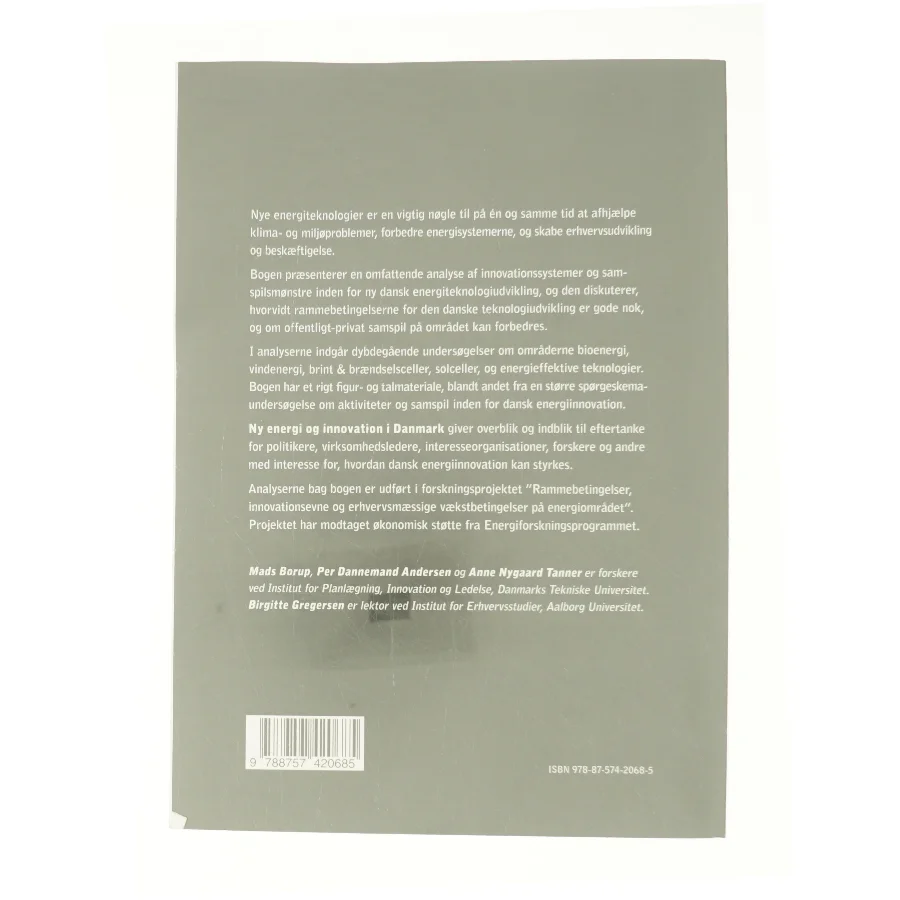 Ny energi og innovation i Danmark fra Bog