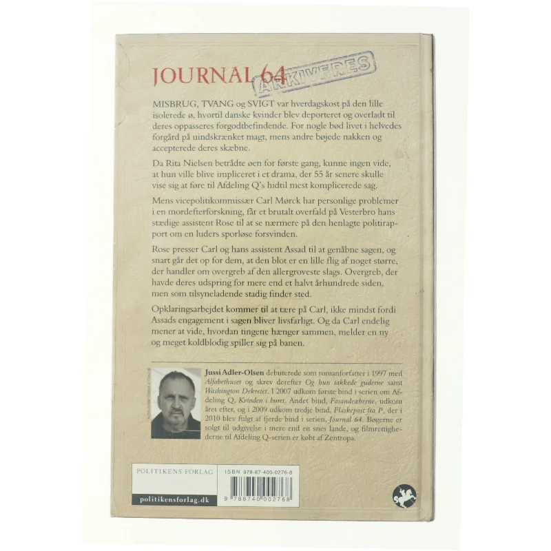 Journal 64 af Jussi Adler-Olsen (Bog)