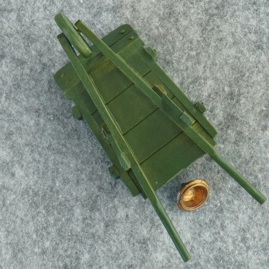 Miniature trillebør, dukkehus tilbehør (str. 10x5 cm)