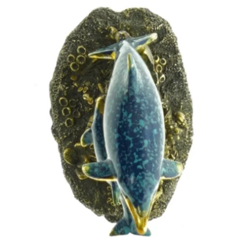 Delfinfigur i keramik (str. 14 cm)