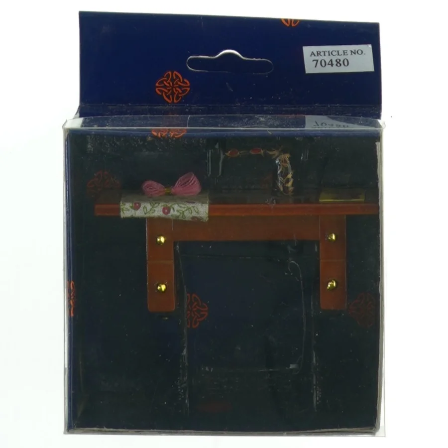 Miniature dukkehus skrivebord fra Vega (str. 9x8,5 cm)