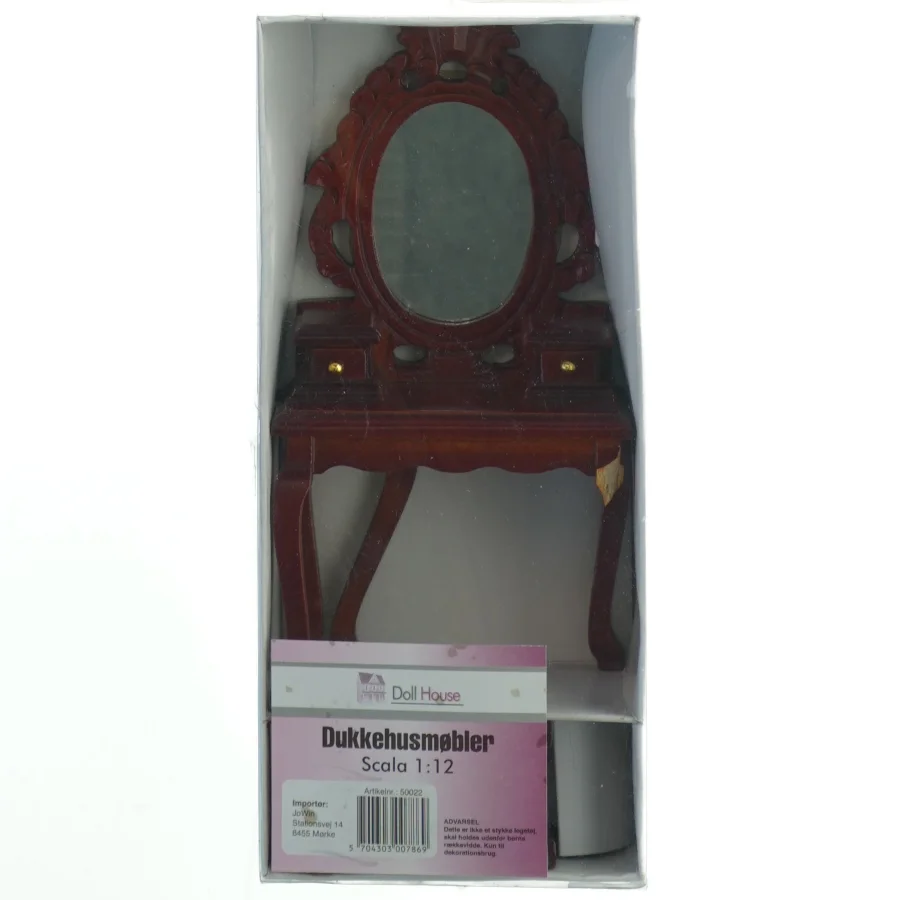 Dukkehusmøbler: Skrivebord med spejl fra Doll House (str. 19x8 cm)